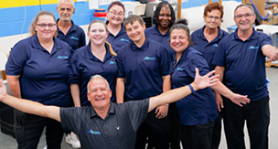 Franchise team members gathered during training
