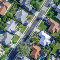 Background Image of Overhead Arial shot of a neighborhood